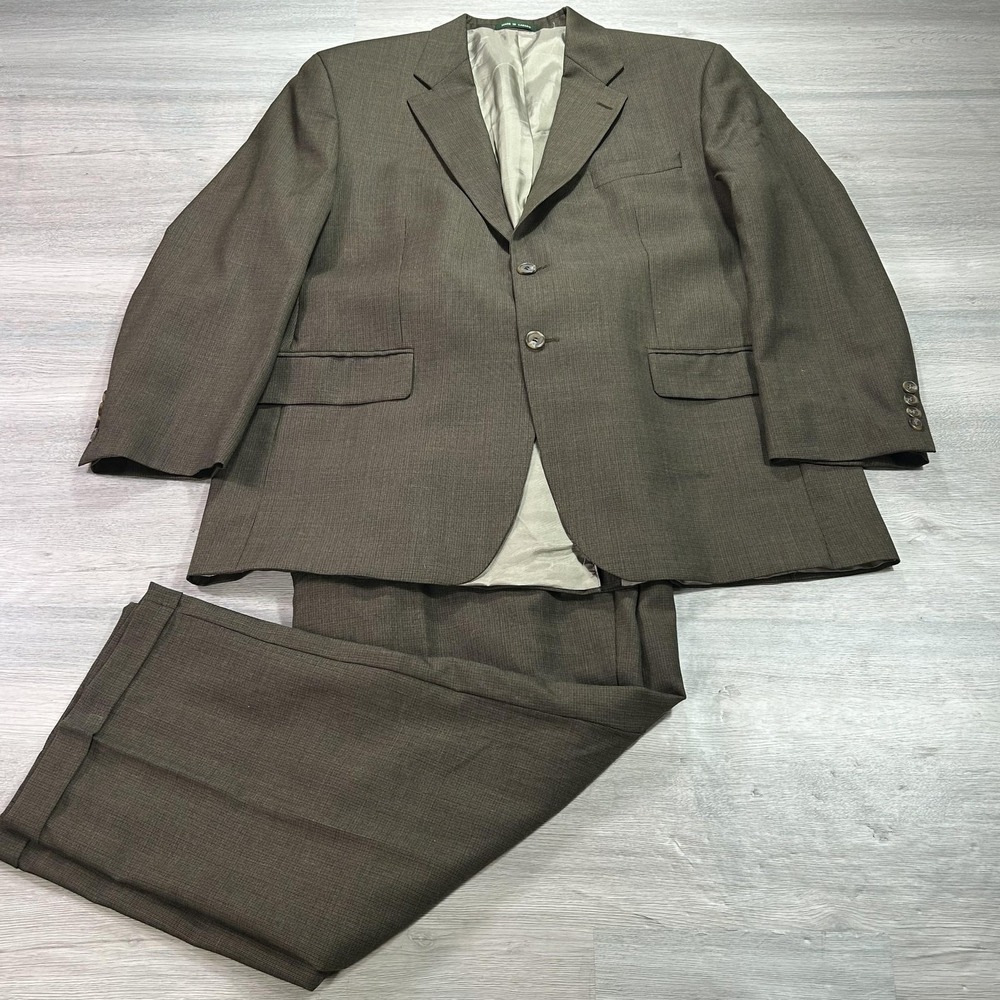 Lauren Ralph‎ Lauren Suit Mens 46L Blazer Brown Wool Cashmere 36x28 Pants